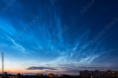 Noctilucent clouds photo