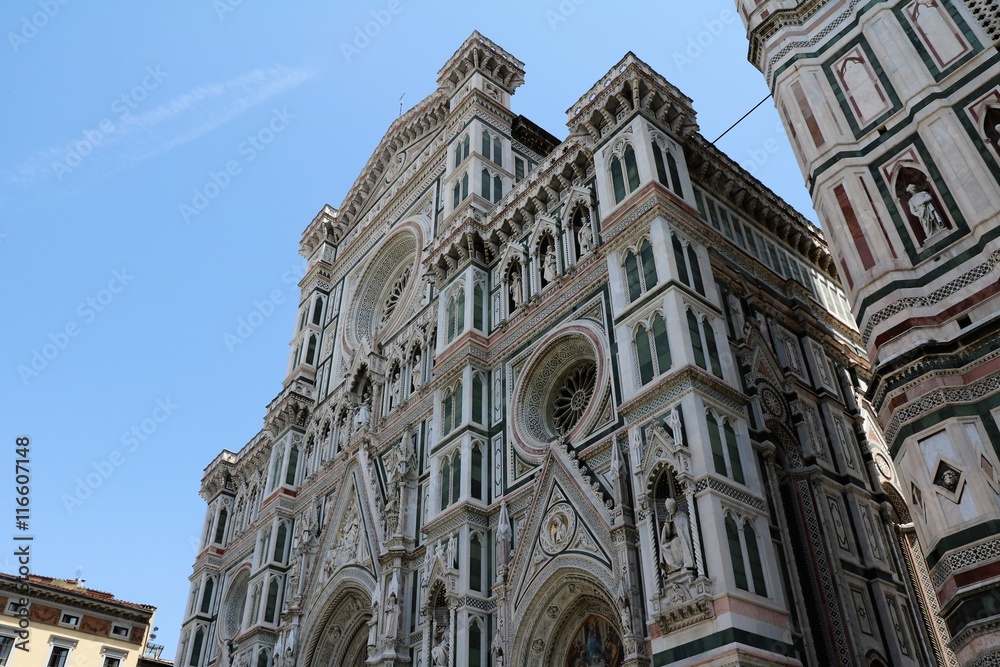 Cathedral Santa Maria del Fiore at Piazza del Duomo in Florence, Tuscany Italy 