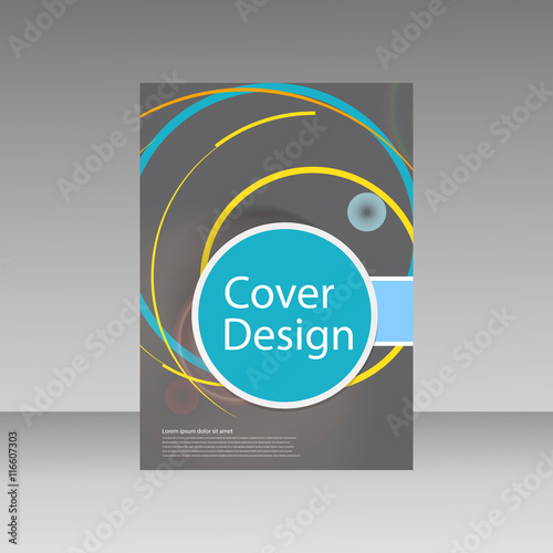 Abstract line circle design brochure template