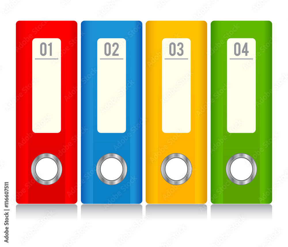 Collection of Colorful Document Binder Collection of Colorful Document Binder