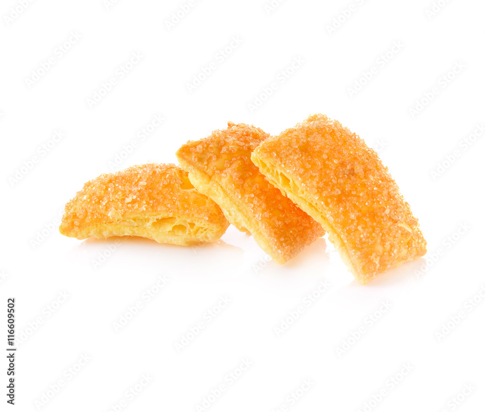 Pineapple pie on white background Pineapple pie on white background