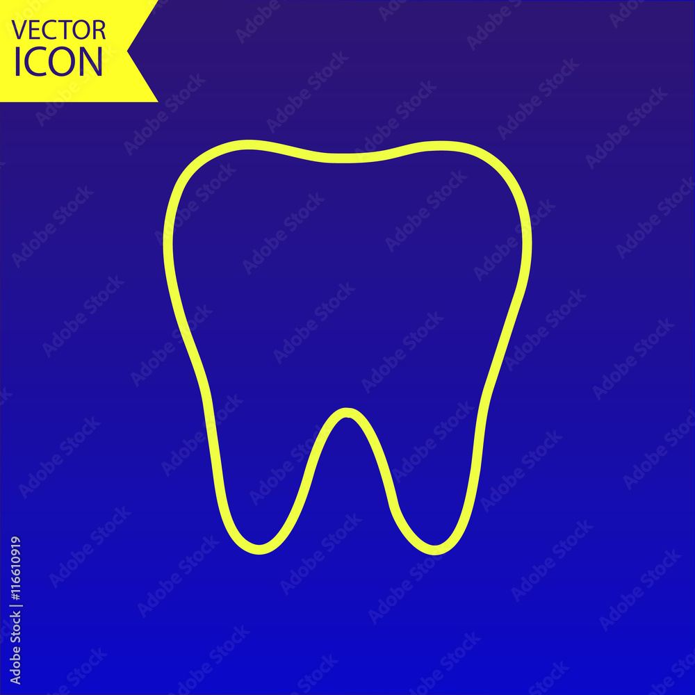 tooth icon, blue icom. eps 10 tooth icon, blue icom. eps 10