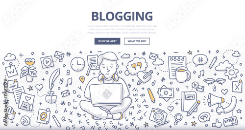 Blogging Doodle Concept