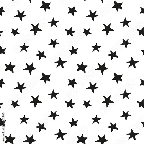 Black stars seamless pattern © Magdalena Kucova