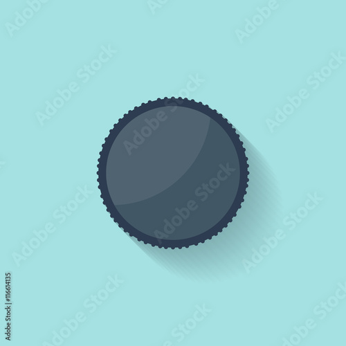 Photo filter lens in a flat style. Photography art. Photoshooting. Studio light. Vector illustration.
