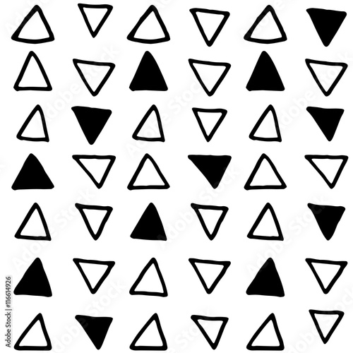 Black and white triangles pattern