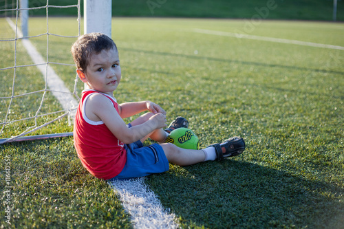 boy on stadium © fetisoff