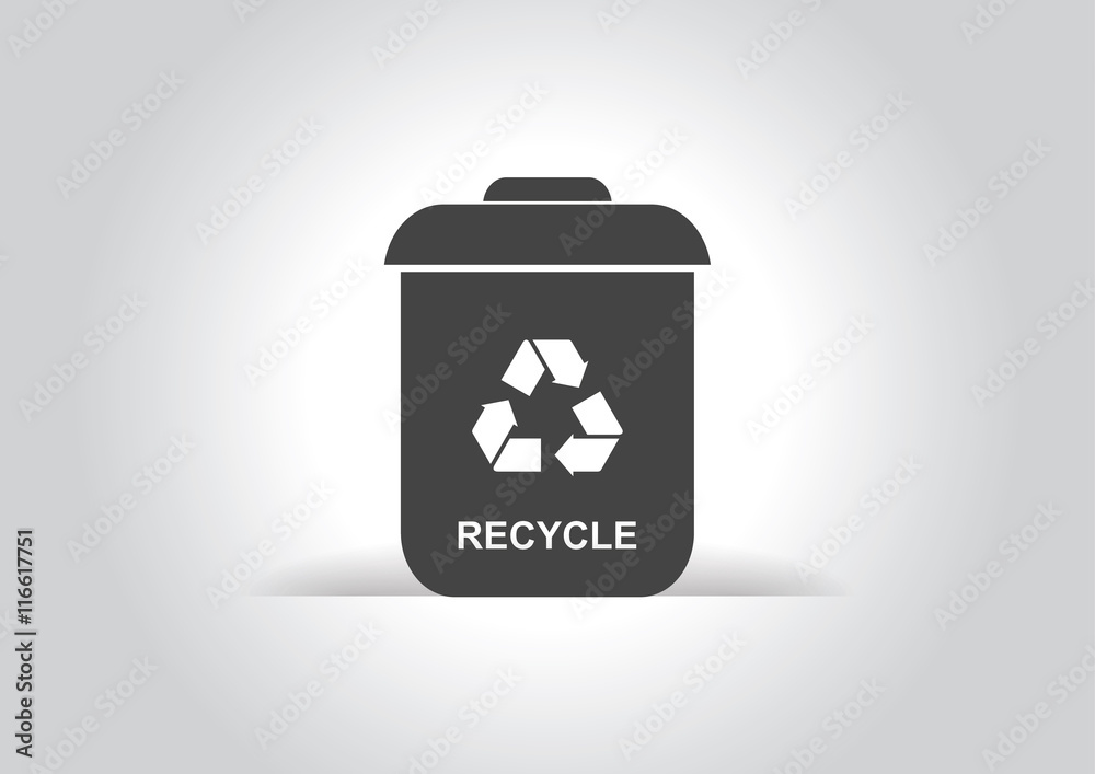 Ecology bin trash icon. Ecology bin trash icon.