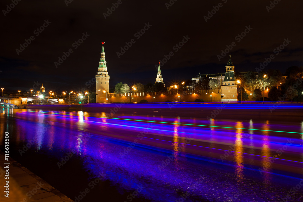 Fototapeta premium Moscow night Kremlin view