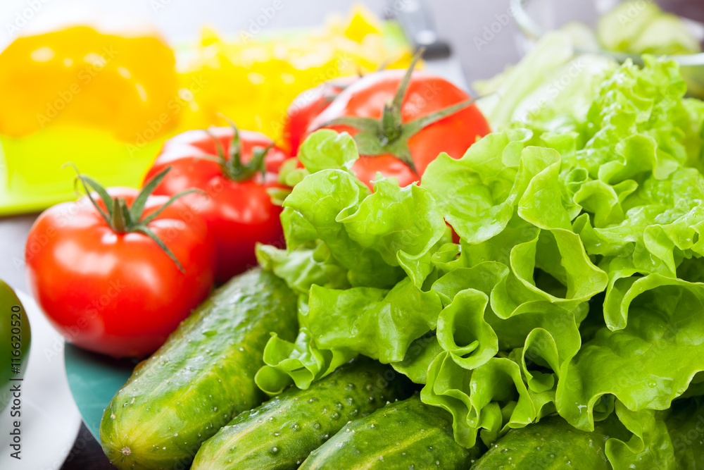 still life of vegetables on plate close-up still life of vegetables on plate close-up