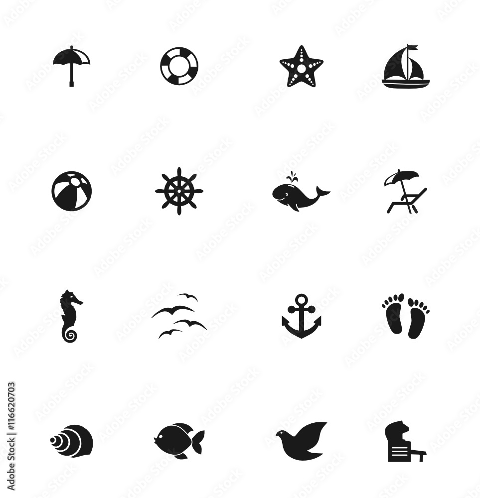 Icons Sommer Maritim Icons Sommer Maritim