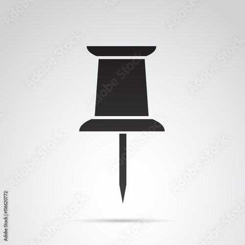 Pin vector icon.