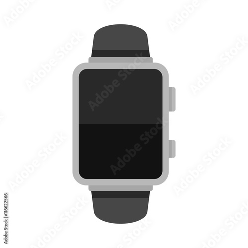 Blank Smart Watch Isolated on White Background. Vector