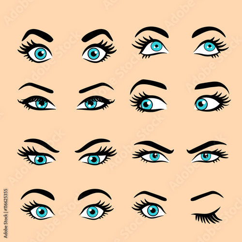 Set of cartoon eyes 2.