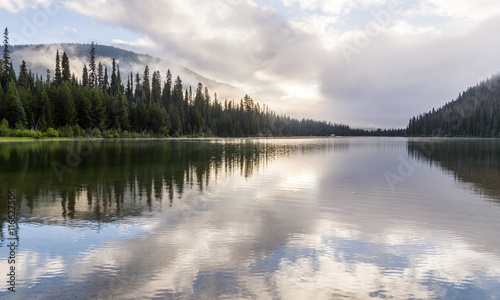 Majestic mountain lake in Manning Park, British Columbia, Canada. © olegmayorov