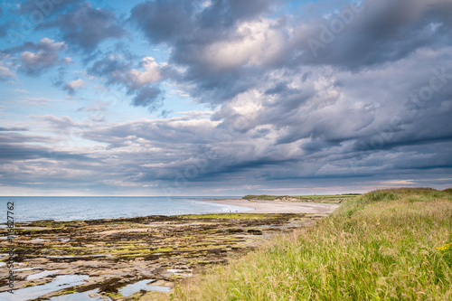 Low Hauxley Beach, just south of Amble on the Northumberland coastline photo