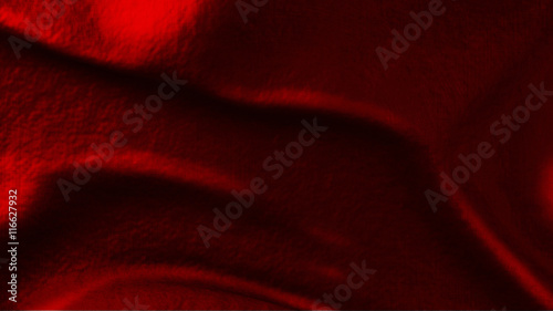3d illustration of draped red velvet background
