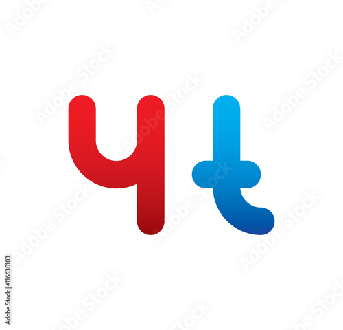 4t logo initial blue and red 