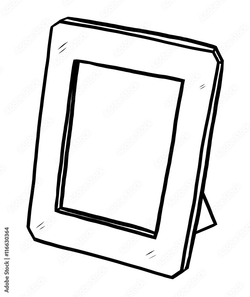 desk photo frame / cartoon vector and illustration, black and white, hand drawn, sketch style, isolated on white background. Stock Vector | Adobe Stock desk photo frame / cartoon vector and illustration, black and white, hand drawn, sketch style, isolated on white background. Stock Vector | Adobe Stock