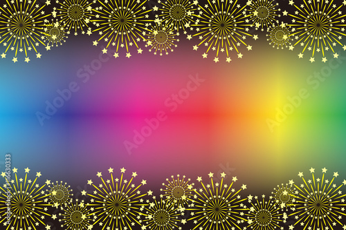 #Background #wallpaper #Vector #Illustration #design #free #free_size #charge_free #colorful #color rainbow,show business,entertainment,party,image  背景素材壁紙,夏祭り,打ち上げ花火,夜空,スターマイン,光,輝き,コピースペース,メッセージスペース
