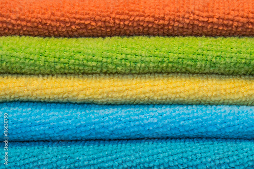 micro fiber cloth five color background This look like bakery or sweet candy.