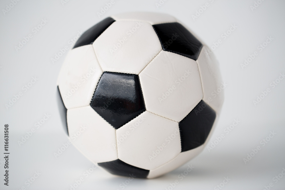 close up of football or soccer ball