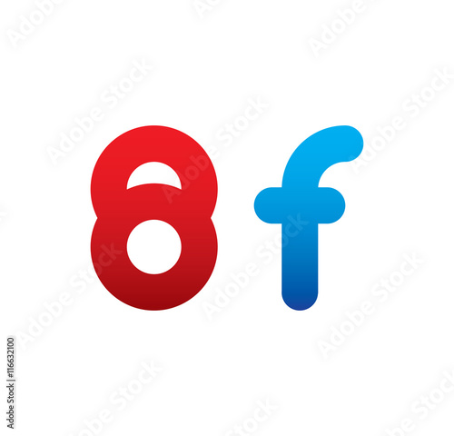 8f logo initial blue and red 