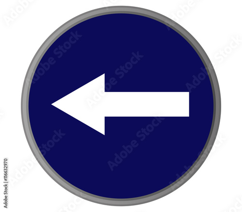 obligatory direction traffic sign