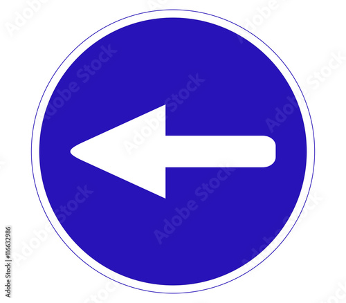 obligatory direction traffic sign