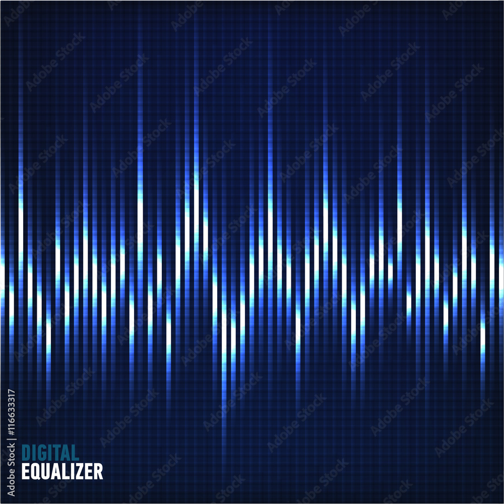 Digital equalizer. Vector illustration.