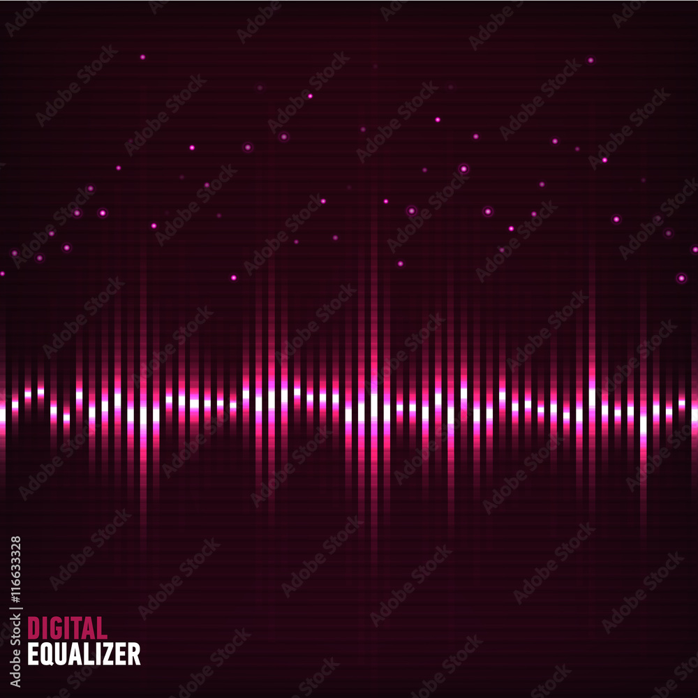 Digital equalizer. Vector illustration. Digital equalizer. Vector illustration.