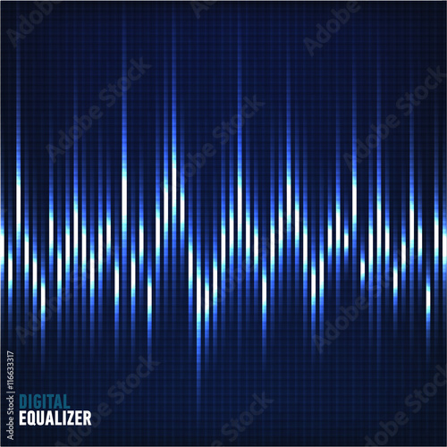 Digital equalizer. Vector illustration.