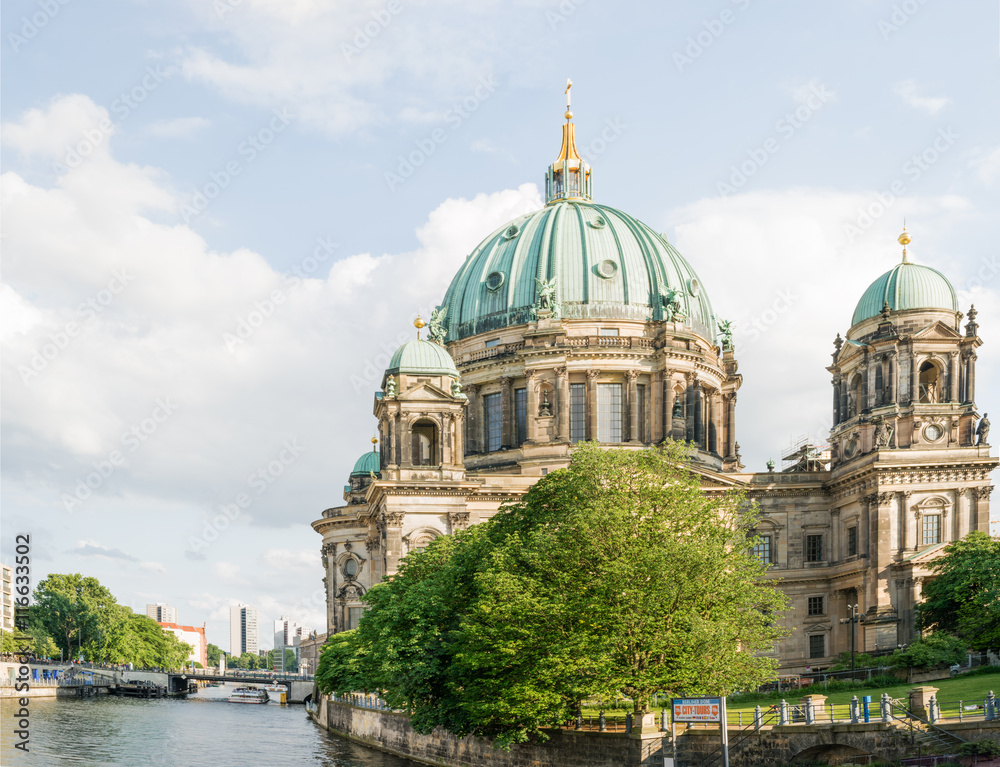 Fototapeta premium Panoramic Berlin Cathedral at famous Museum Island, Germany