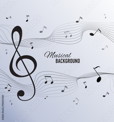 Paper background with music notes.