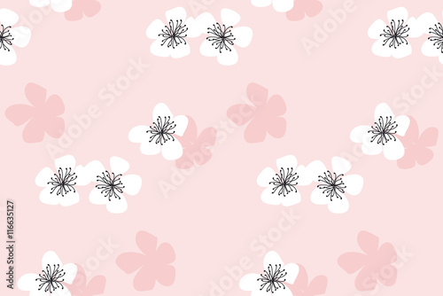 sakura blossom vector seaml...