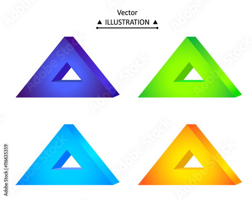 Triangular logo set