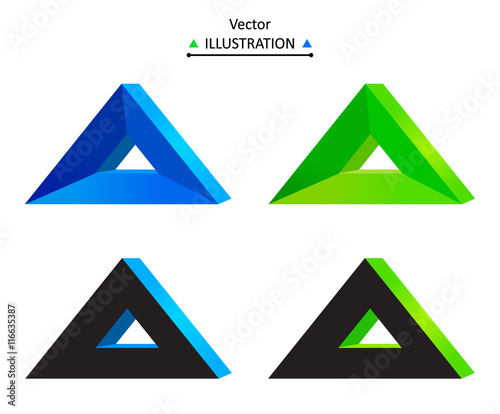 Triangular logo set