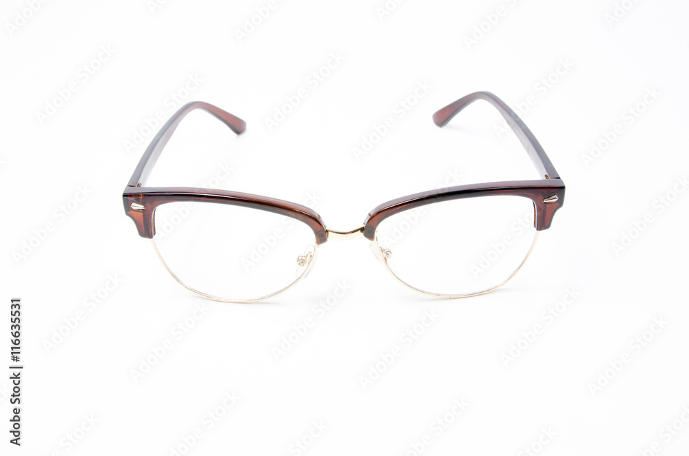 Fashion glasses style plastic-framed on white background. Fashion glasses style plastic-framed on white background.