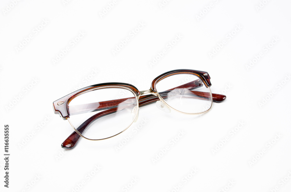 Fashion glasses style plastic-framed on white background. Fashion glasses style plastic-framed on white background.