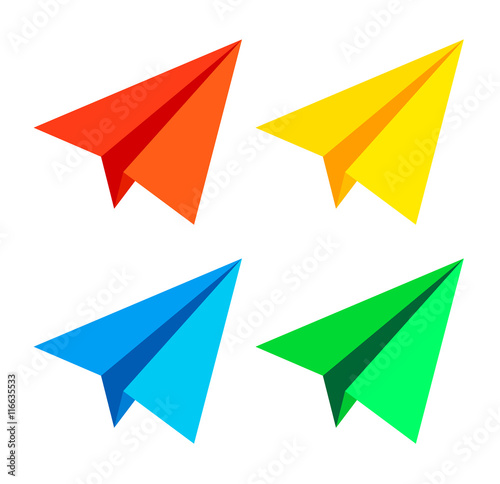 Paper plane. Vector illustration .