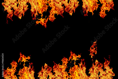 fire or ablaze wall, yellow, orange and red and red Fire flame i
