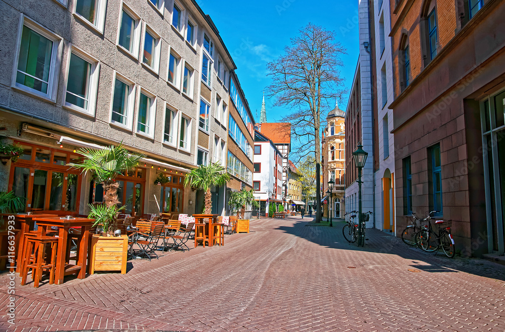 Street in the Old town center in Hanover