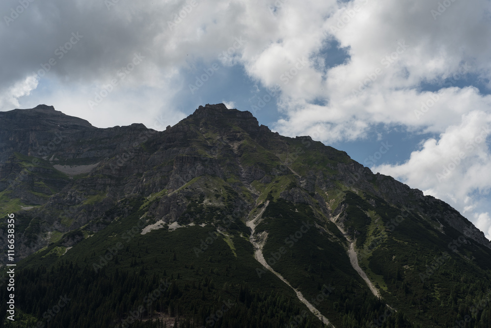 The Alps of Obernberger See in Tyrol Austria