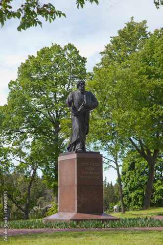 Valaam. Monument to Andrew the First-Called. photo
