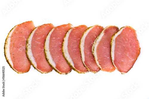 Jerked meat Isolated on White