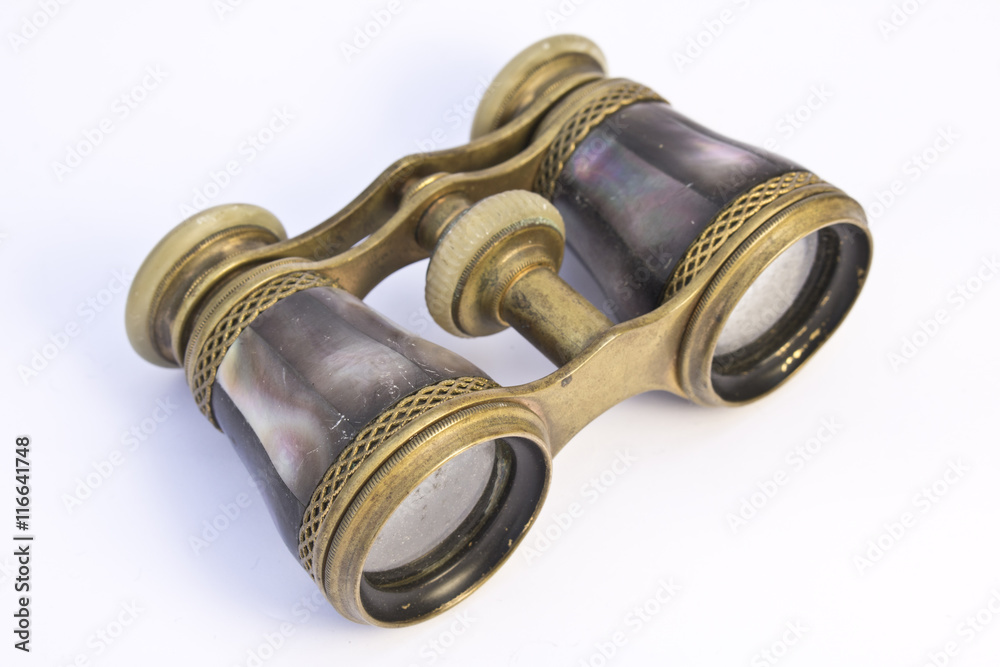 Opera Glasses Binoculars on White Background Opera Glasses Binoculars on White Background