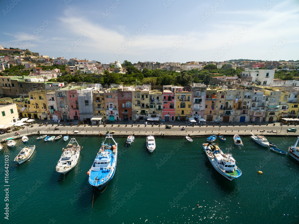 Aerial View of Procida Island, Italy