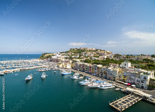 Aerial View of Procida Island  Italy