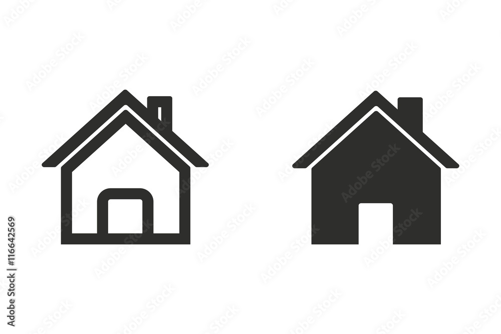 Home - vector icon. Home - vector icon.