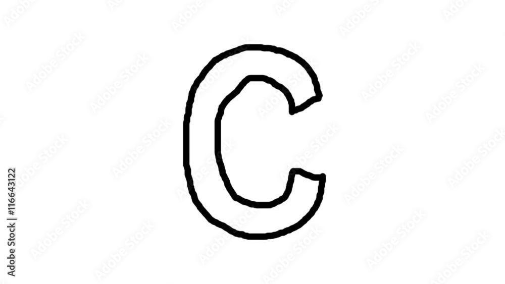 Animated Character C with Alpha Channel Animated Character C with Alpha Channel